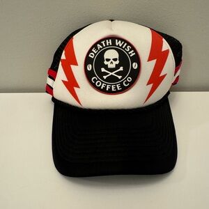 Death Wish Coffee Co Black & White SnapBack Trucker Hat